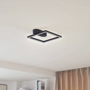 Lindby LED plafondlamp Yulla, zwart