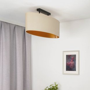 Envostar plafondlamp Idun licht beige 80cm natuurlijk materiaal