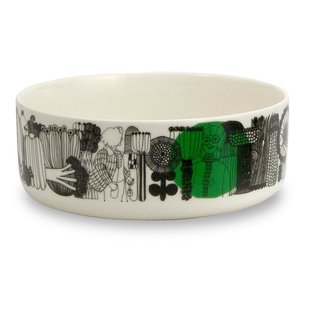 Marimekko Siirtolapuutarha serveerschaal 1,5 l. zwart-groen