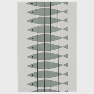 Almedahls Sill theedoek Groen-grijs