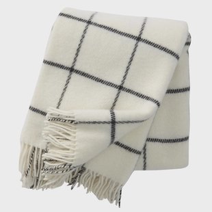 Klippan Yllefabrik Vinga wollen plaid wit Klippan Yllefabrik Vinga wollen plaid wit