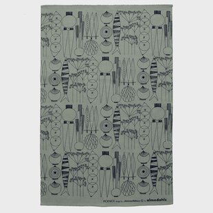 Almedahls Picknick theedoek Groengrijs-zwart