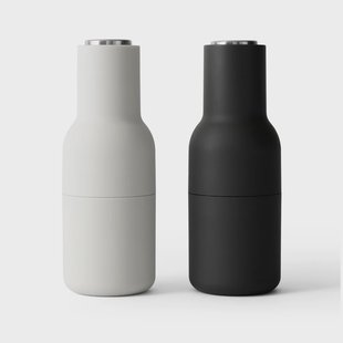 Audo Copenhagen Bottle Grinder molen 2-pack Ash-carbon (dop staal)