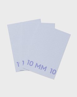 HEMA Schriften A4 geruit 10mm blauw - 3 stuks