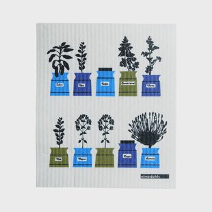 Almedahls Persons kryddskåp vaatdoek blauw