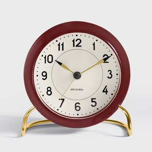 Arne Jacobsen Clocks AJ Station tafelklok bourgondisch bourgondisch