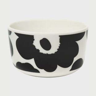 Marimekko Unikko kom 2,5 dl. Zwart-wit