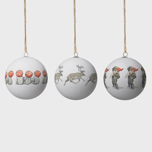 Design House Stockholm Elsa Beskow kerstballen 3-pack Set Nr. 8