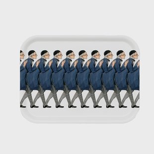 Design House Stockholm Uncle Blue dienblad vierkant 27x20 cm