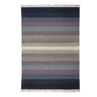 Kateha Tofta Wave vloerkleed 80 x 250 cm blauw
