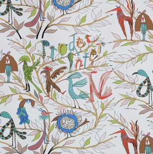 Almedahls Fåglarna berättar stof multi