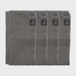 Himla Sunshine servet 4-pack Charcoal (donker grijs)