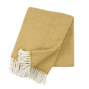 Klippan Yllefabrik Samba wollen plaid geel