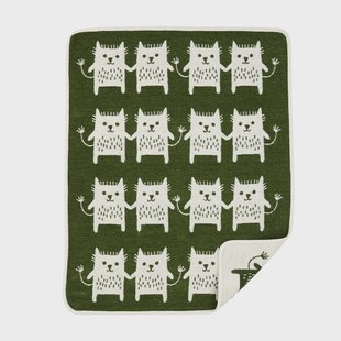 Klippan Yllefabrik Little me chenille deken groen