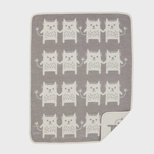 Klippan Yllefabrik Little me chenille deken grijs