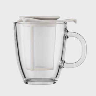 Bodum Yo-Yo theekop met zeef wit