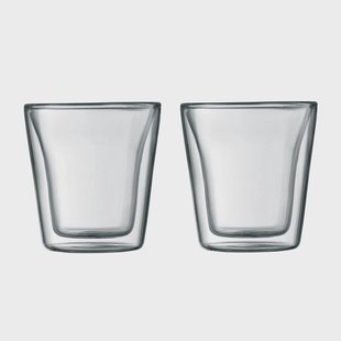 Bodum Canteen dubbelwandig glas 2-pack 0.1 l
