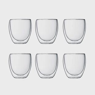 Bodum Pavina dubbelwandig glas 6-pack 0,25 l.
