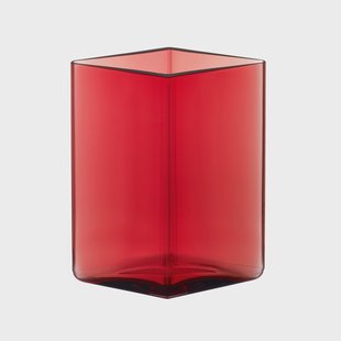 Iittala Ruutu vaas 11,5 x 14 cm cranberryrood