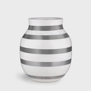 Kähler Omaggio vaas zilver middel