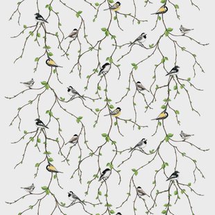 Arvidssons Textil Fågelfest stof multi