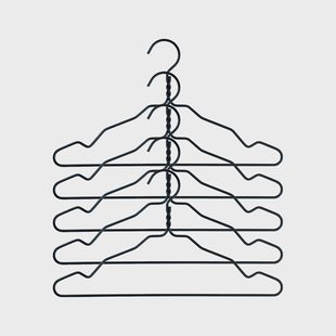 Nomess Copenhagen Alu kleerhanger 5-pack zwart