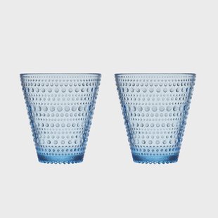 Iittala Kastehelmi glas 30 cl, 2-pack aqua (blauw)