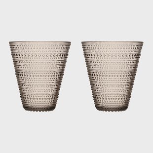 Iittala Kastehelmi glas 30 cl, 2-pack Linnen
