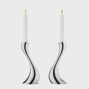 Georg Jensen Cobra kaarsenhouder 2-stuks middel - 20 cm.