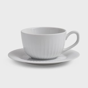 Kähler Hammershøi kop en schotel wit