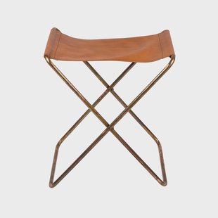 Broste Copenhagen Nola klapkruk leer bruin - 45 cm.