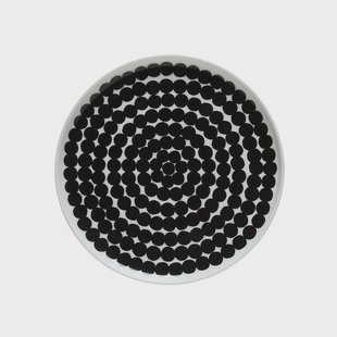 Marimekko Räsymatto bord Ø 20 cm zwart-wit