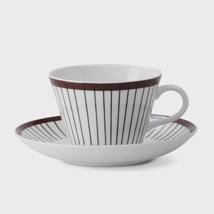 Gustavsbergs Porslinsfabrik Ribb koffieset koffiekop + schotel