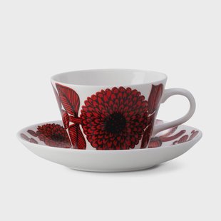 Gustavsbergs Porslinsfabrik Röd Aster koffieset koffiekop schotel Gustavsbergs Porslinsfabrik Röd Aster koffieset koffiekop + schotel