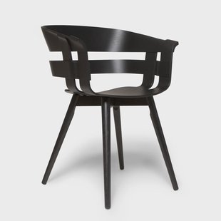 Design House Stockholm Wick Chair stoel zwart-zwarte essen poten