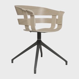 Design House Stockholm Wick Chair bureaustoel eiken-grijze metalen poten