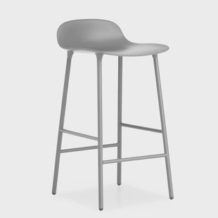 Normann Copenhagen Form Chair barkruk metalen poten grijs