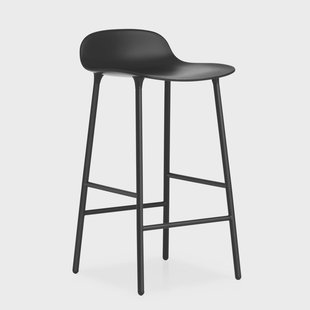 Normann Copenhagen Form Chair barkruk metalen poten Zwart