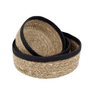 Dixie Emil broodmand 3-pack naturel-zwart