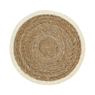 Dixie Emil placemat rond naturel-wit