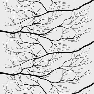 Arvidssons Textil Kvisten stof zwart-wit