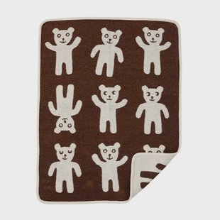 Klippan Yllefabrik Bruno kinderdeken bruin