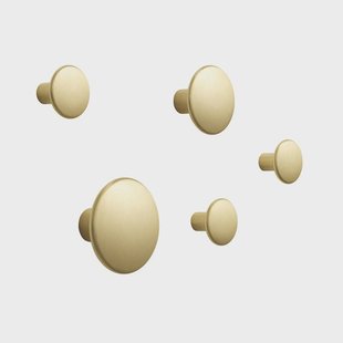 Muuto Dots wandhaak metaal 5-pack messing