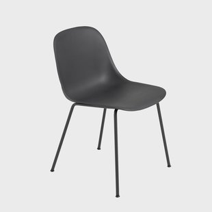 Muuto Fiber side chair stoel Black-Anthracite (kunststof)