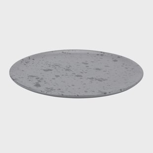 Aida Raw bord Ø20 cm. grijs met stippen
