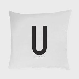 Design Letters Design Letters kussenhoes 60 x 50 cm. U Design Letters Design Letters kussenhoes 60 x 50 cm. U
