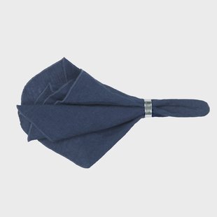 Broste Copenhagen Gracie linnen servetten donkerblauw (Insignia blue)