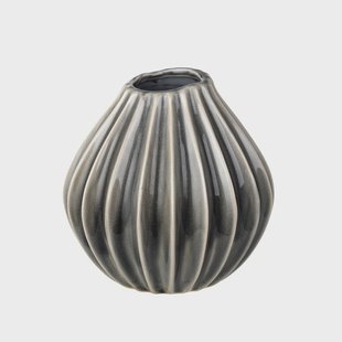 Broste Copenhagen Wide vaas - smoked pearl S. 15 cm.
