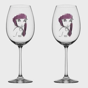 Kosta Boda All about you wijnglas 52 cl 2 pack purperrood