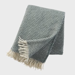 Klippan Yllefabrik Knut wollen plaid groen